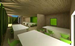 Vue 3D de l'aménagement intérieur d'iBB